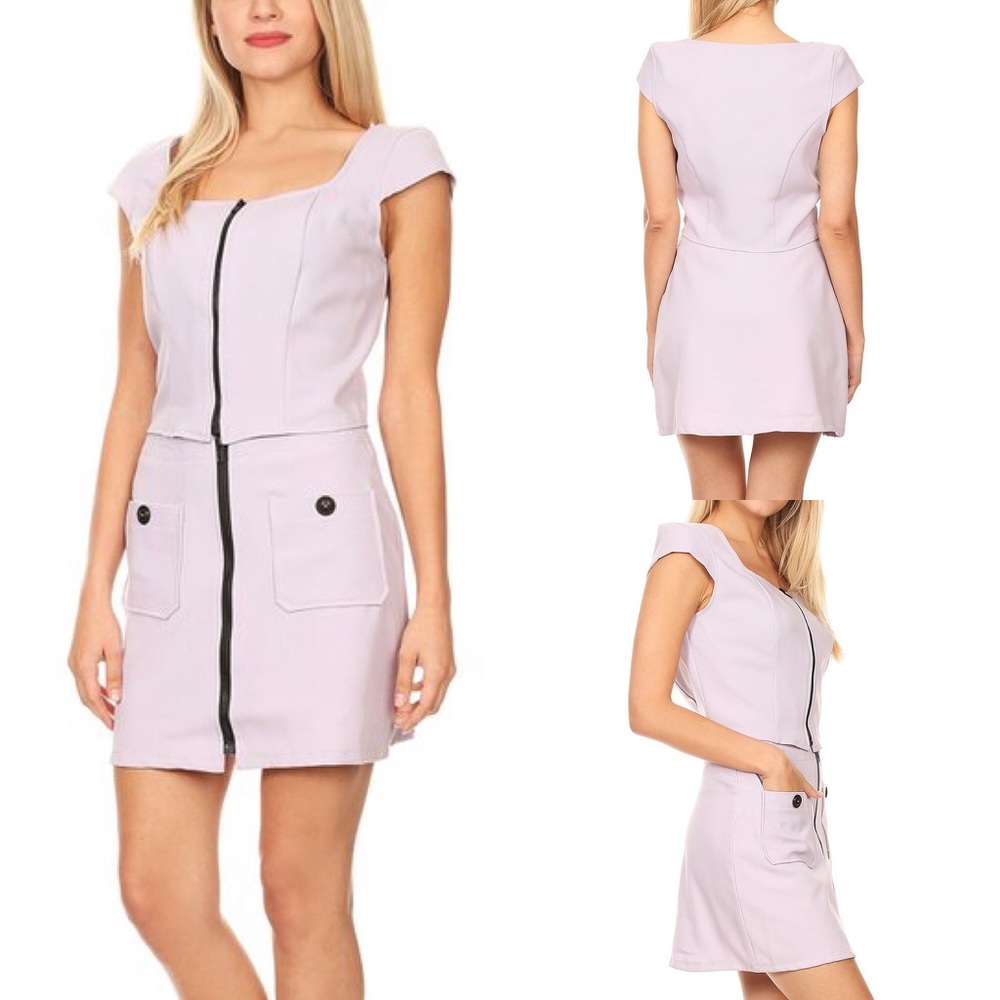 Lilac Mini Skirt and Top